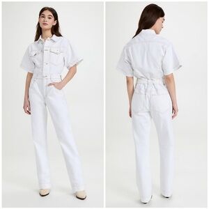Frame Oversized Detail Denim Jumpsuit